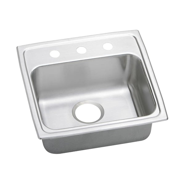 Lustertone Stainless Steel 19-1/2 X 19 X 4-1/2 Single Bowl Top Mount Ada Sink